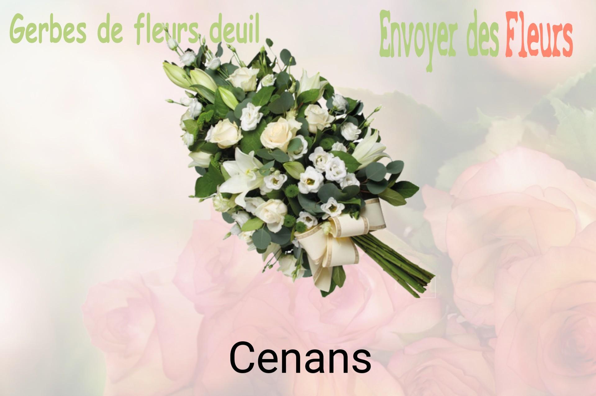 Gerbe de fleurs de deuil livrée à Cenans